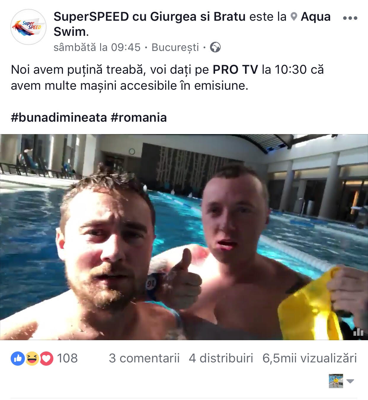 SuperSPEED inoata la Aqua Swim