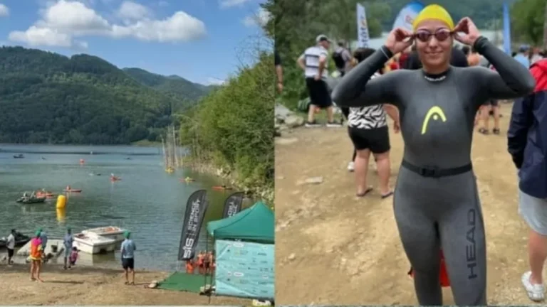 Cristina Dumitrescu la Siriu Open Water Joy 2026, înaintea probei de înot în ape deschise
